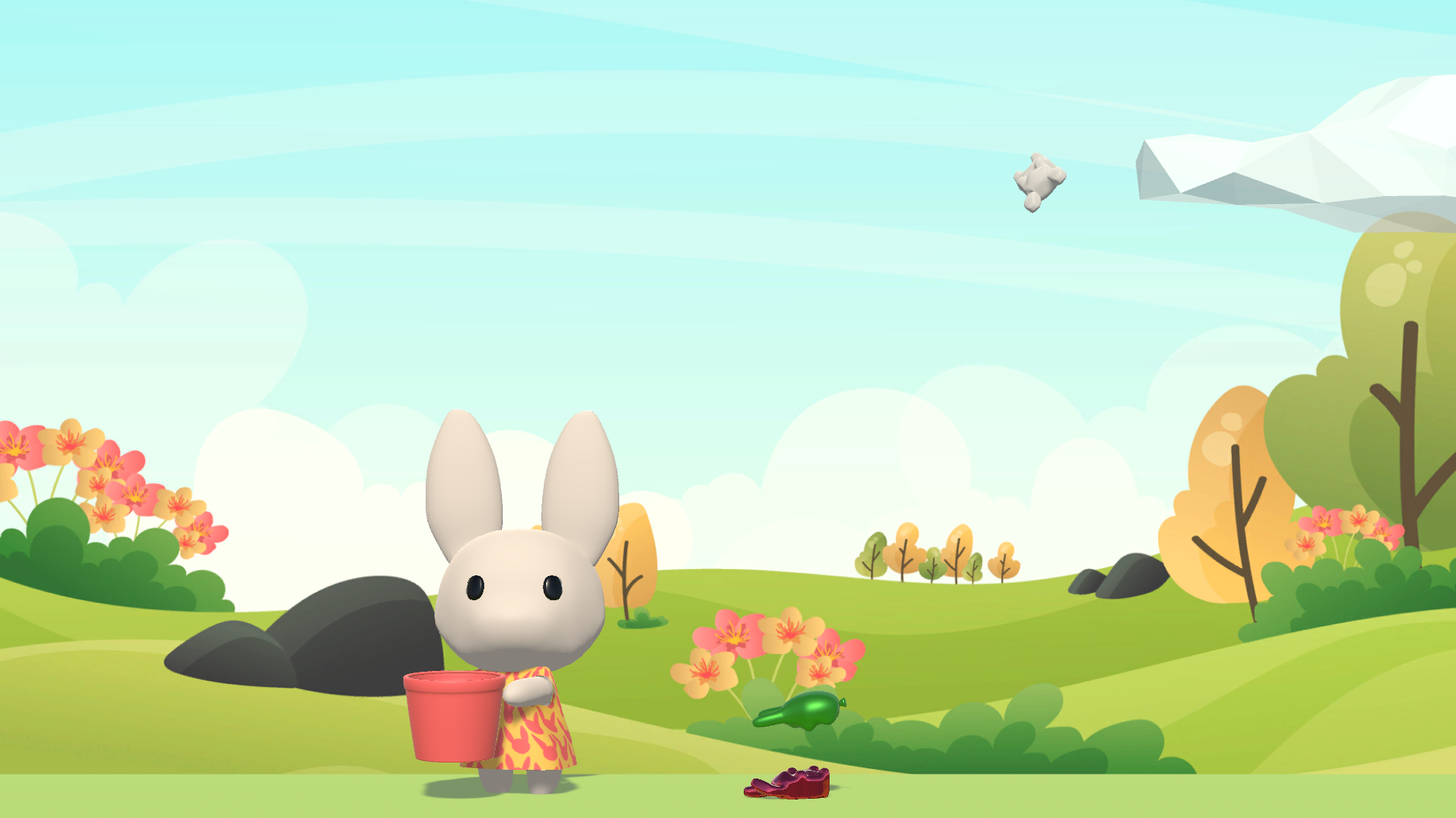 Jelly physics simulation in Bunny's Blobbers