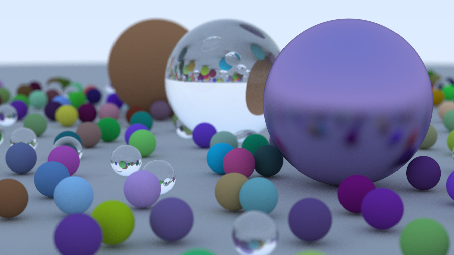 Rendered spheres from a hand-built raytracer